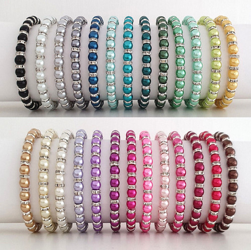 Glass pearl diamante - glass,