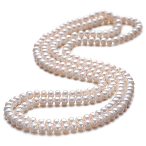 Long pearl necklace 150cm - pearl,