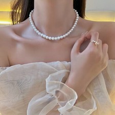 White Pearl Imitation Choker