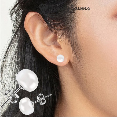 925 sterling silver white 10mm - silver,